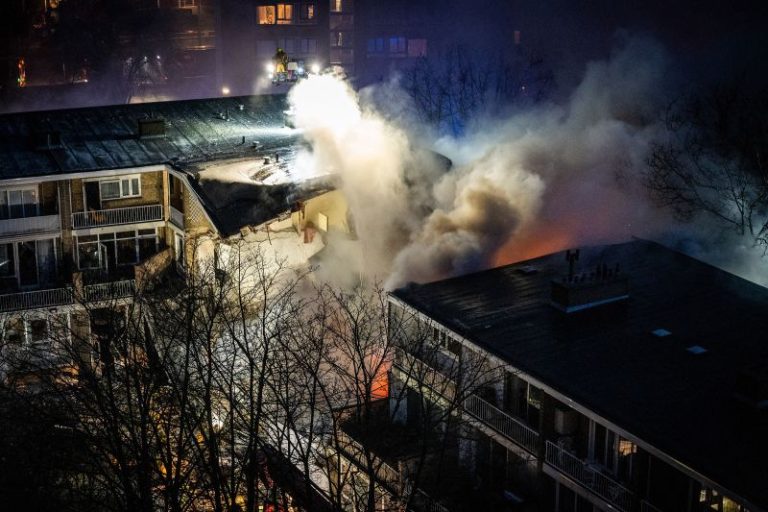At least four in hospital after blast causes Dutch apartment building to partially collapse